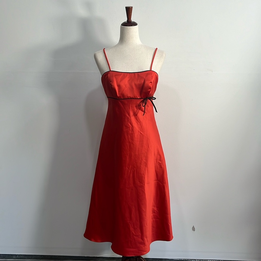 Red y2k vintage dress prom  party wedding guest